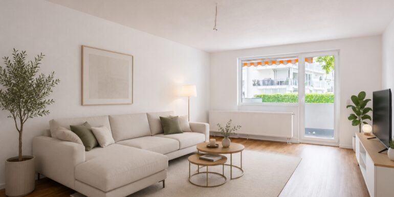 Wohnzimmer möbliert