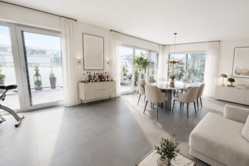Wohnzimmer mit möglicher Möblierung