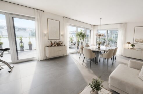 Wohnzimmer mit möglicher Möblierung