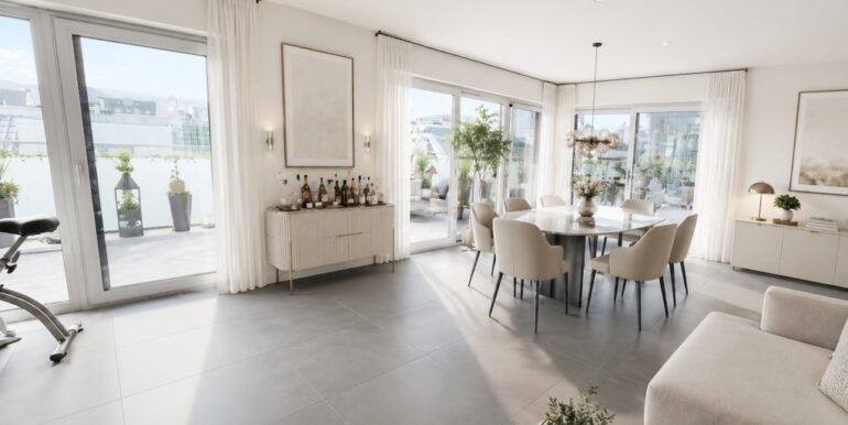 Wohnzimmer mit möglicher Möblierung