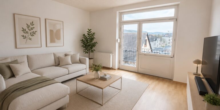 Wohnzimmer mit Möbeln