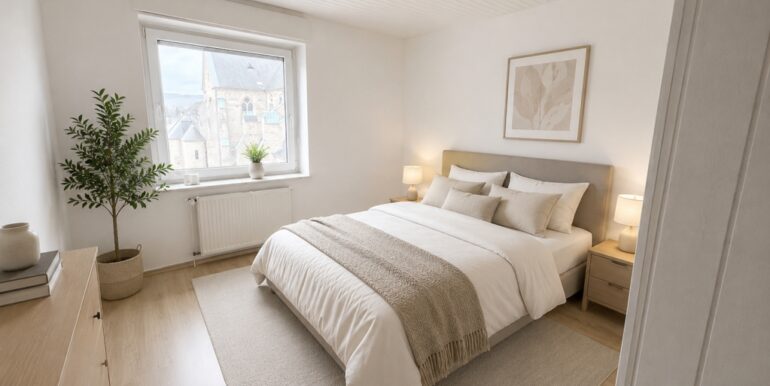 Schlafzimmer möbliert