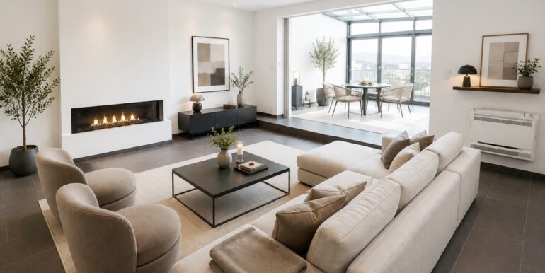 Wohnzimmer möbliert